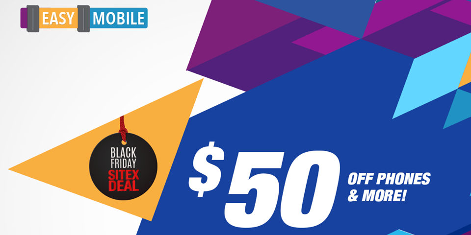 Singtel Singapore Easy Mobile Black Friday SITEX $50 Off Phones Promotion ends 25 Nov 2016