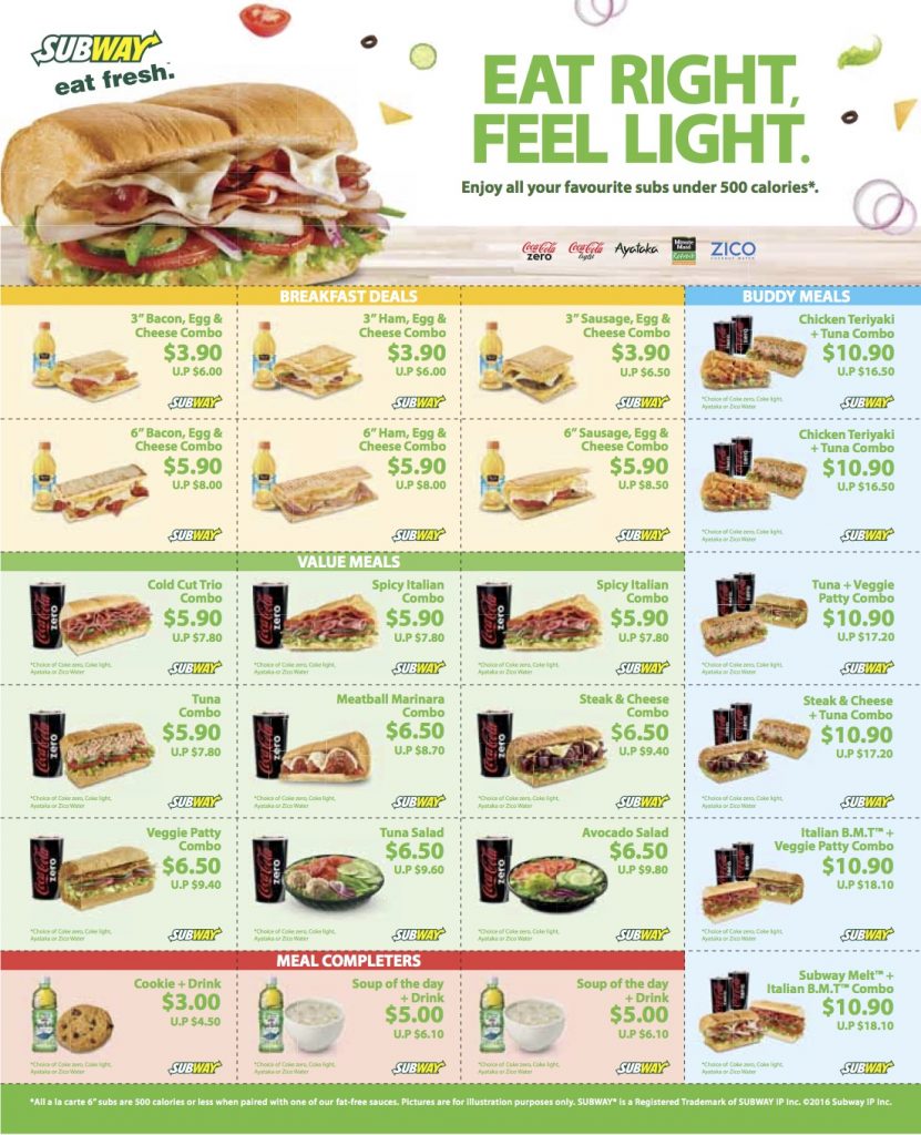 Subway Singapore Value Meals Coupons Promotion ends 7 Dec 2016 | Why Not Deals