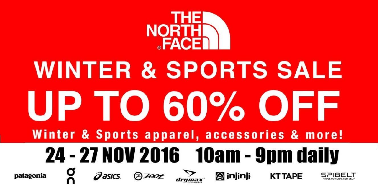 The North Face Singapore Winter & Sports Sale Up to 60% Off Promotion 24-27 Nov 2016