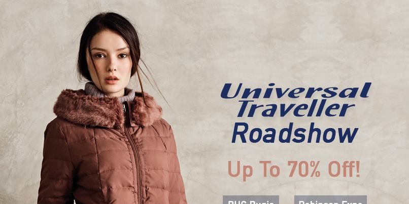 Universal Traveller Singapore Roadshow Up to 70% Off Promotion 10-23 Nov 2016
