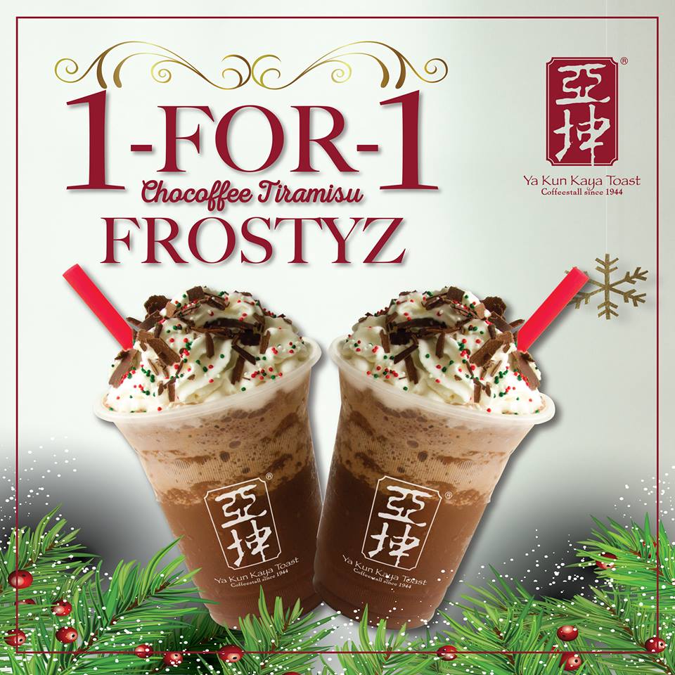 Ya Kun Kaya Toast Singapore 1-for-1 Chocoffee Tiramisu Frosty Promotion 25 Nov 2016 | Why Not Deals
