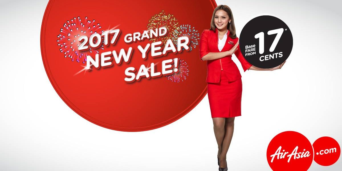 AirAsia Singapore Grand New Year Sale from just $0.17 Promotion ends 1 Jan 2017