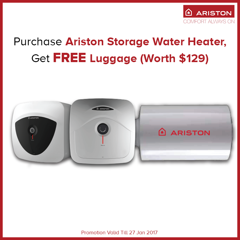 Ariston Singapore Purchase Ariston Water Heaters & Be Rewarded Promotion 1 Dec 2016 - 28 Jan 2017 | Why Not Deals 3