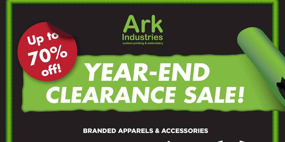 Ark Industries Year-End Clearance Sale Up to 70% Off Promotion 8-10 Dec 2016