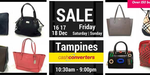 Cash Converters Singapore Pre-owned Designer Bags Promotion 16-18 Dec 2016