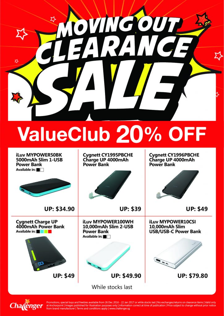 Challenger Singapore Anchorpoint Outlet Moving Out Sale Up to 70% Off Promotion ends 22 Jan 2017 | Why Not Deals 10