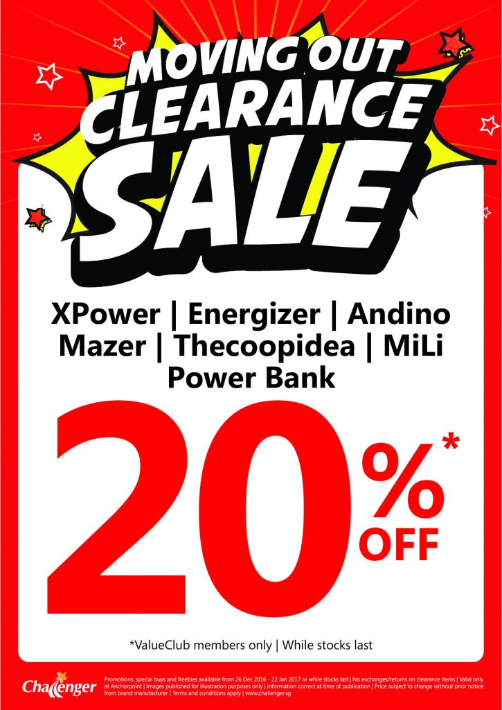 Challenger Singapore Anchorpoint Outlet Moving Out Sale Up to 70% Off Promotion ends 22 Jan 2017 | Why Not Deals 12