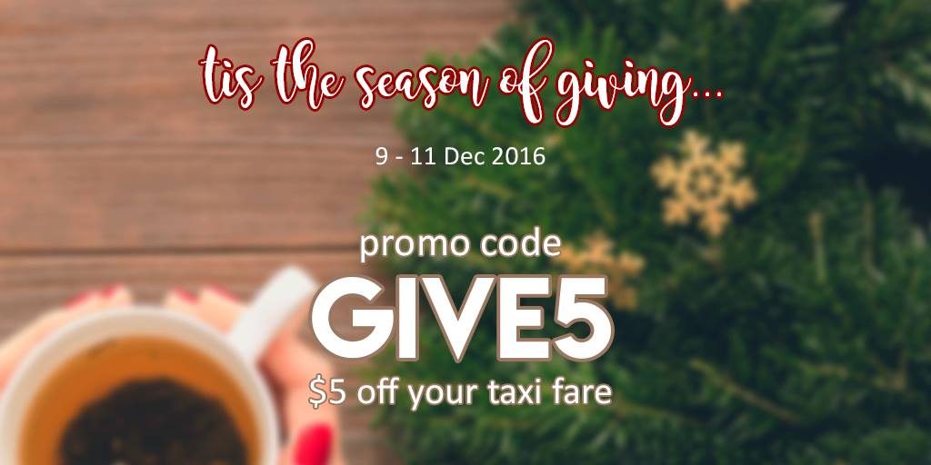 ComfortDelGro Singapore $5 Off Taxi Fare Promotion 9-11 Dec 2016
