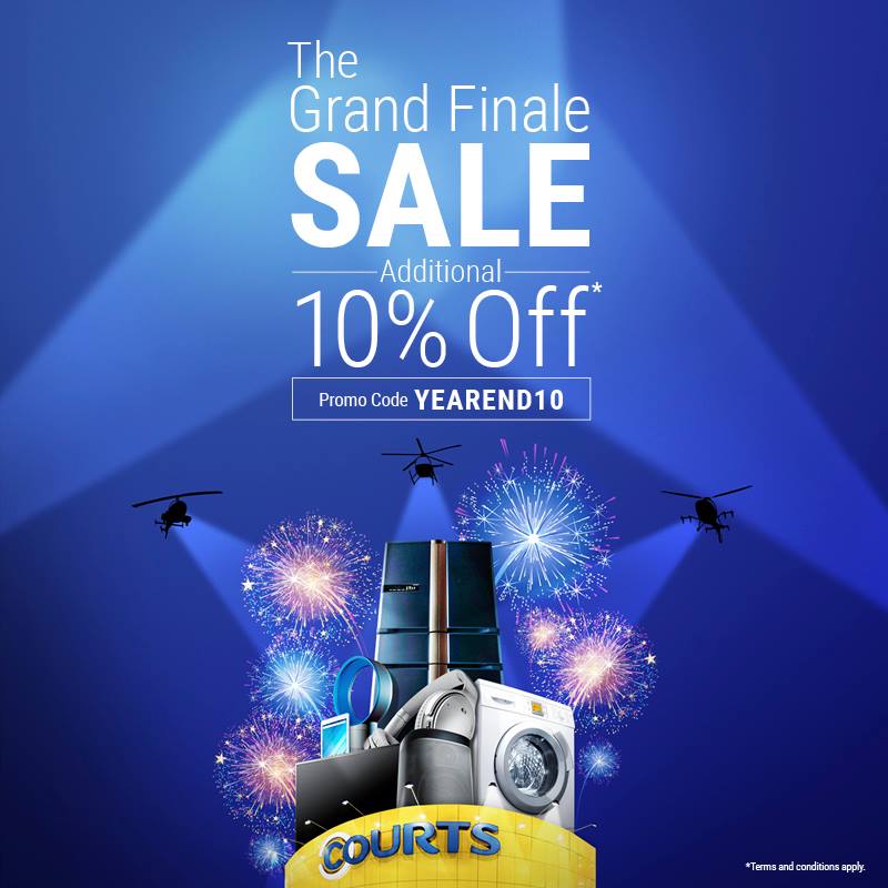 Courts Singapore The Grand Finale Sale Additional 10% Off Promotion ends 2 Jan 2017 | Why Not Deals
