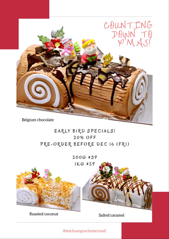 Doi Chaang Coffee Singapore X'mas Log Cake Early Bird 20% Off Promotion ends 16 Dec 2016 | Why Not Deals