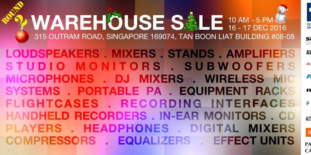 Electronics & Engineering Pte Ltd Singapore Pro Audio Warehouse Sale Promotion 16-17 Dec 2016