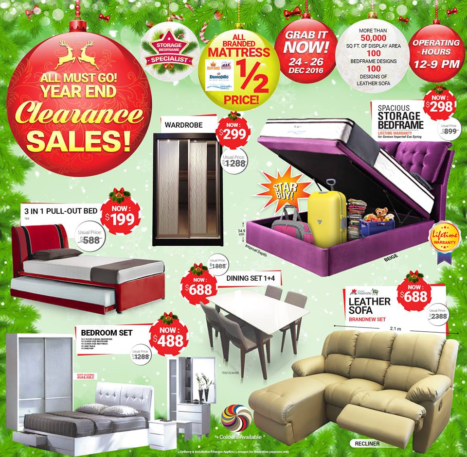 Fullhouse Home Furnishings Singapore Year End Clearance Sales Promotion 24-26 Dec 2016 | Why Not Deals