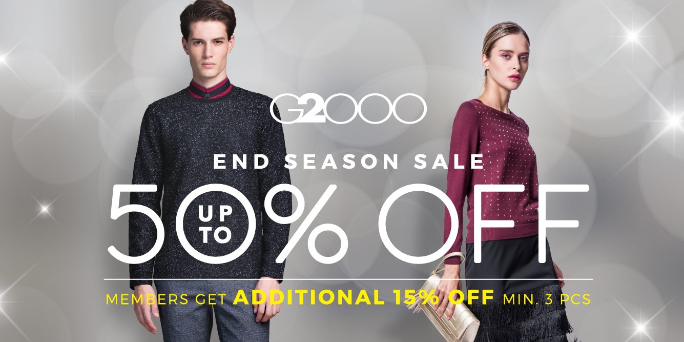 G2000 Singapore End Season Sale Up to 50% Off Promotion 8 Dec 2016 – 2 Jan 2017
