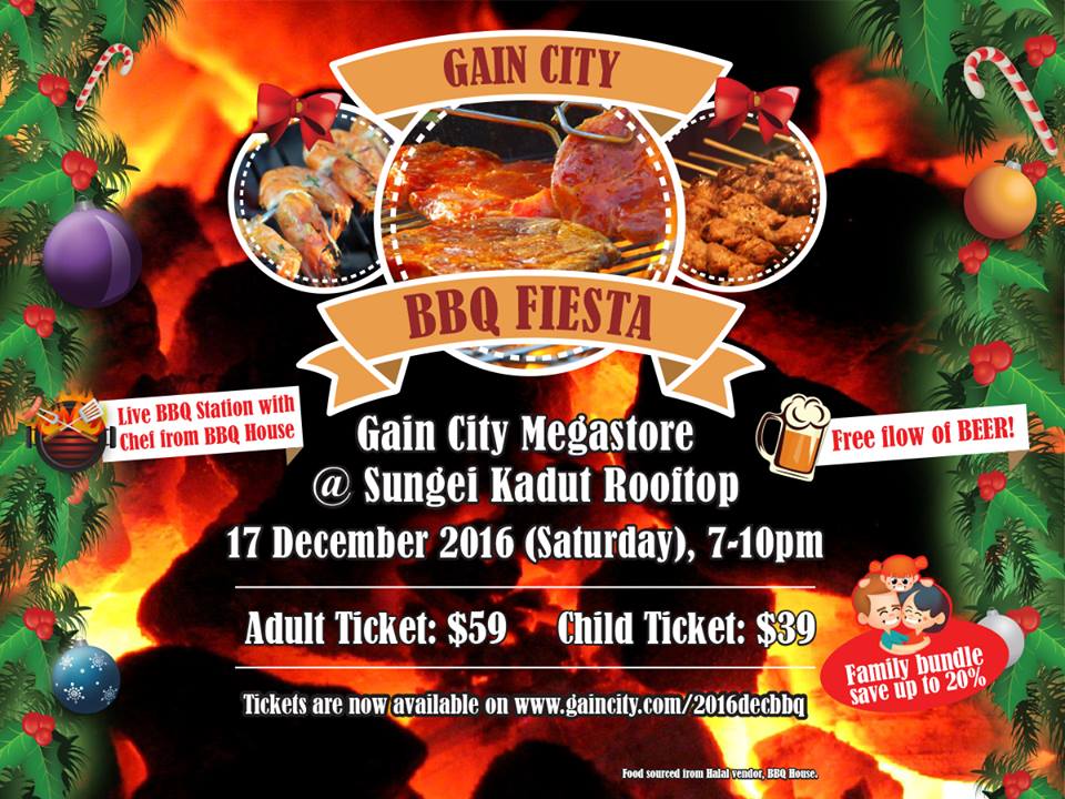 Gain City Singapore BBQ Fiesta with FREE Flow Beer and more Promotion 17 Dec 2016 | Why Not Deals
