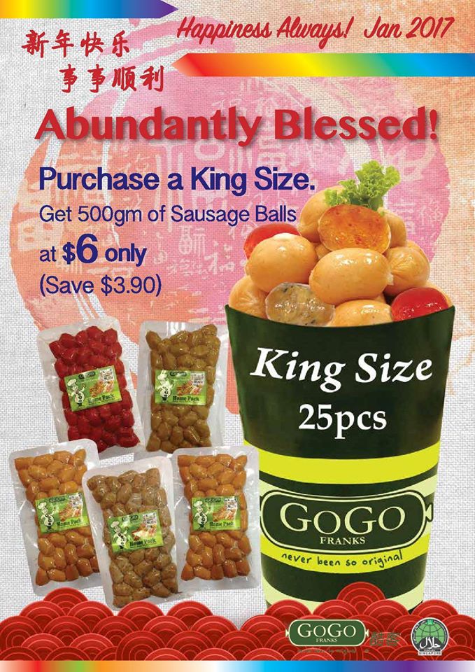 GoGo Franks Singapore Purchase a King Size at Only $6 Promotion Jan 2017 | Why Not Deals