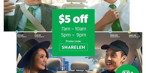 Grab Singapore Peak-Hour Commute at $5 Off Promotion 19-22 Dec 2016