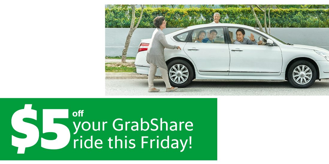 GrabShare Singapore $5 Off Friday Promotion 23 Dec 2016