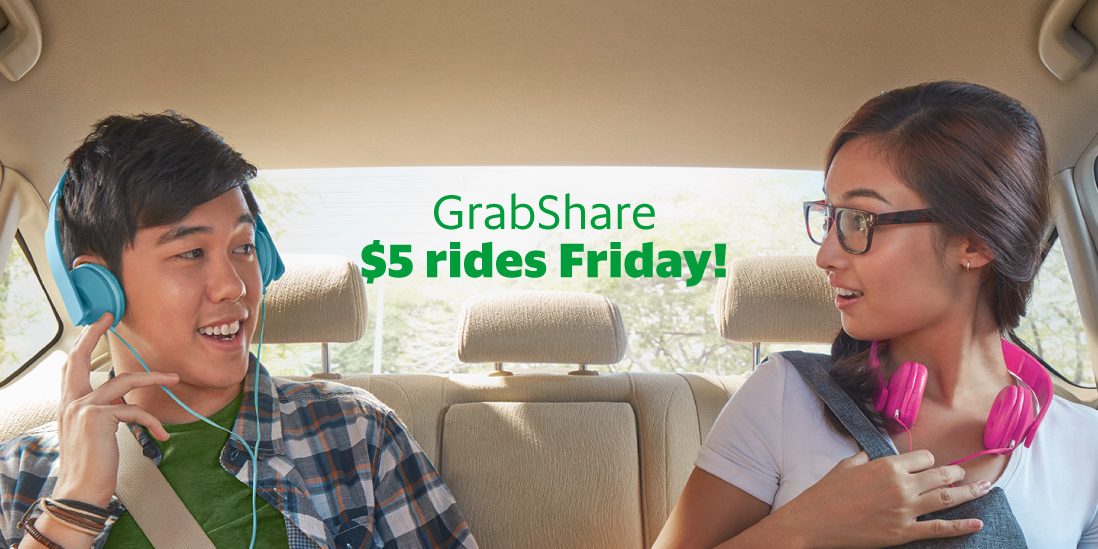 GrabShare Singapore Go Anywhere for $5 from 8am – 10pm Promotion 9 Dec 2016