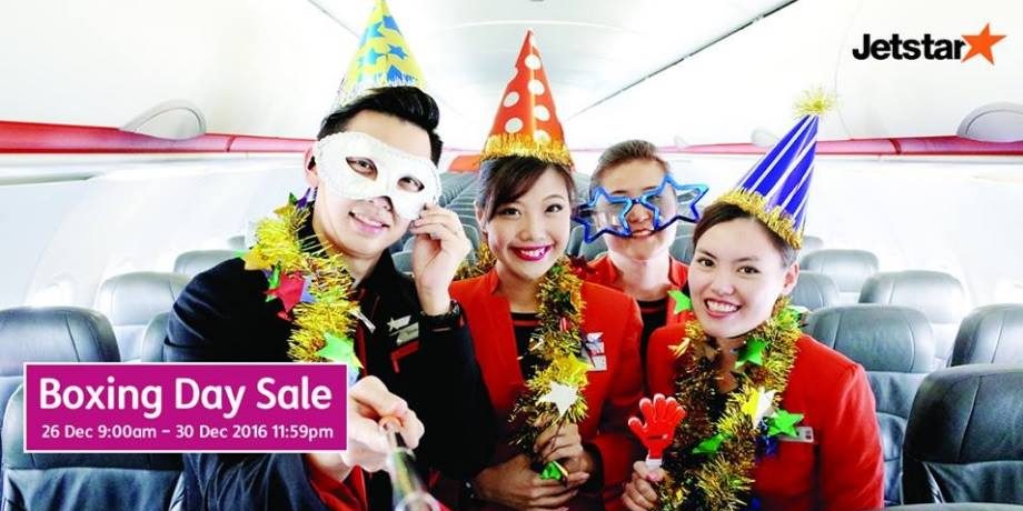 Jetstar Singapore Boxing Day Sale Up to 40% Off Promotion 26-30 Dec 2016