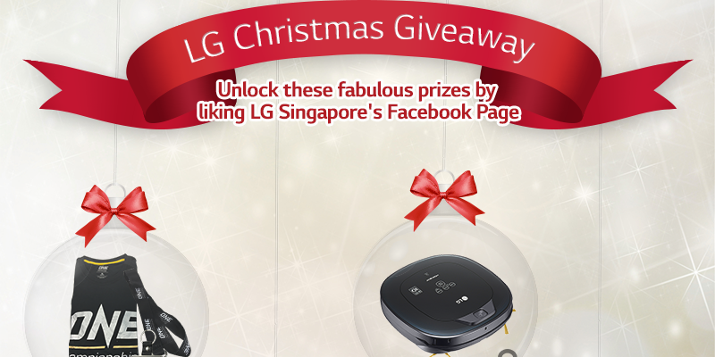 LG Singapore Christmas Giveaway Facebook Like Contest ends 20 Jan 2017