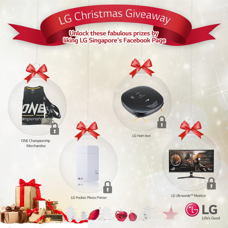 LG Singapore Christmas Giveaway Facebook Like Contest ends 20 Jan 2017 | Why Not Deals