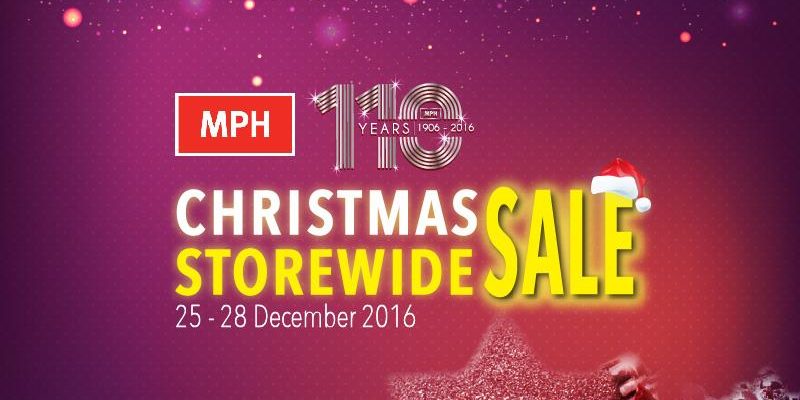 MPH Bookstores Singapore Christmas Storewide Sale Up to 20% Off Promotion 25-28 Dec 2016