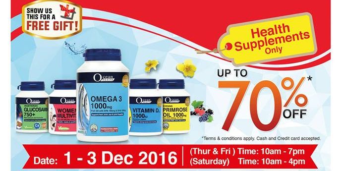 Ocean Health Singapore Warehouse Sale Up to 70% Off Promotion 1-3 Dec 2016