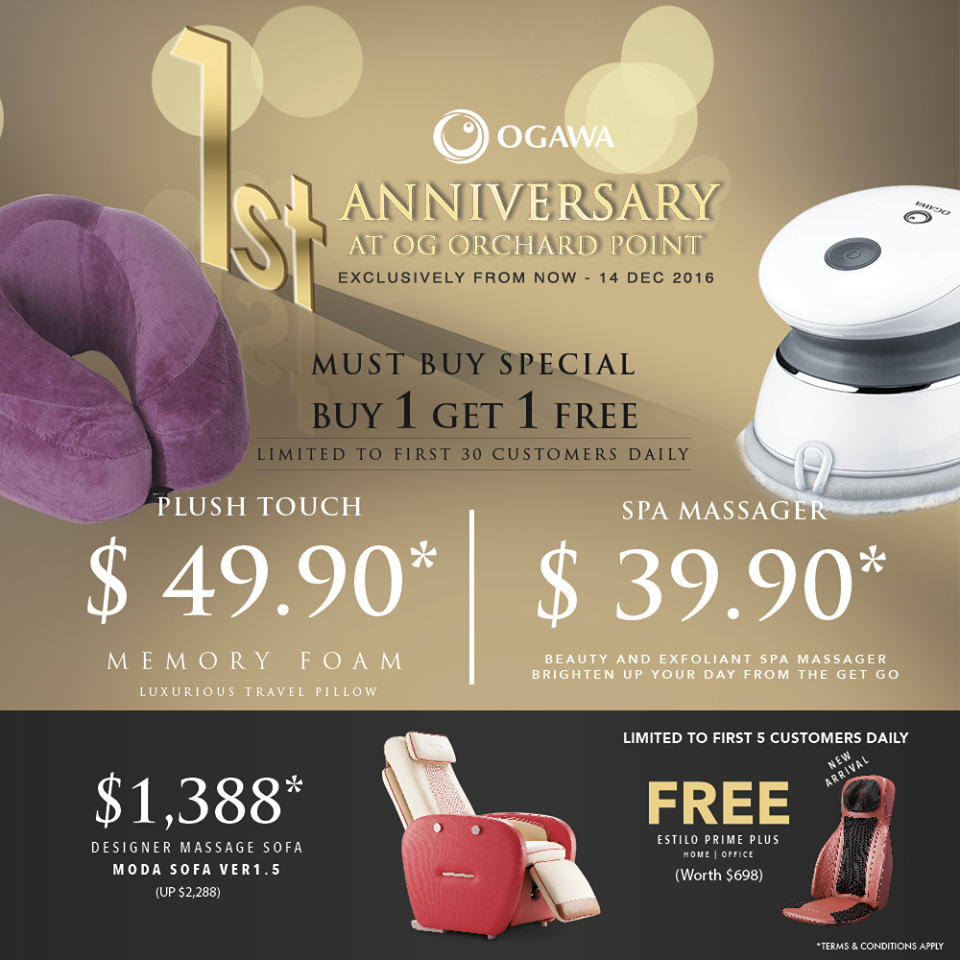 OG Singapore OGAWA 1st Anniversary Buy 1 Get 1 FREE Promotion ends 14 Dec 2016 | Why Not Deals