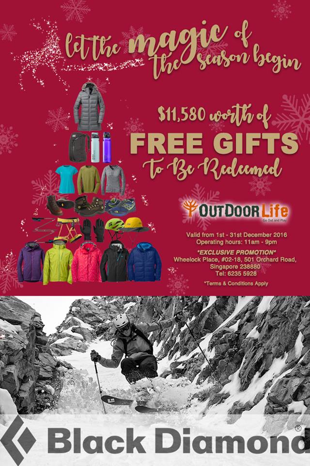 Outdoor Life Singapore $11,580 Worth of FREE GIFTS Christmas Promotion 1-31 Dec 2016 | Why Not Deals