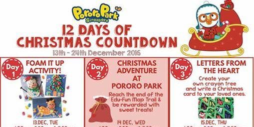 Pororo Park Singapore 12 Days of Christmas Countdown Promotion 13-24 Dec 2016