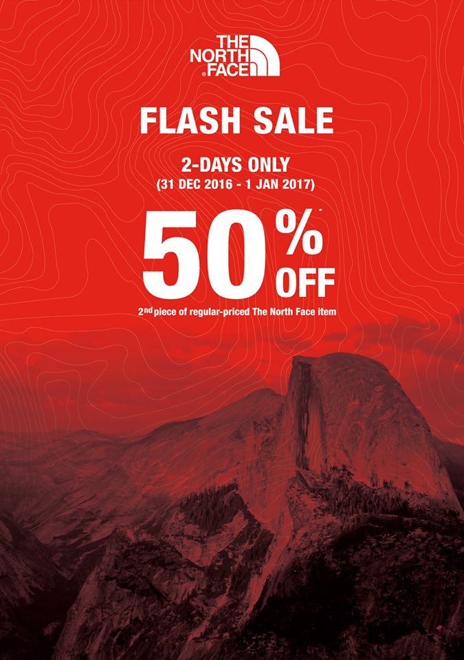 The North Face Singapore 2-Days Only Flash Sale Up to 50% Off Promotion 31 Dec 2016 - 1 Jan 2017 | Why Not Deals