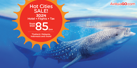 AirAsiaGo Singapore Get Cheapest Deals with Hot Cities Sale Promotion 23 Jan – 31 Mar 2017
