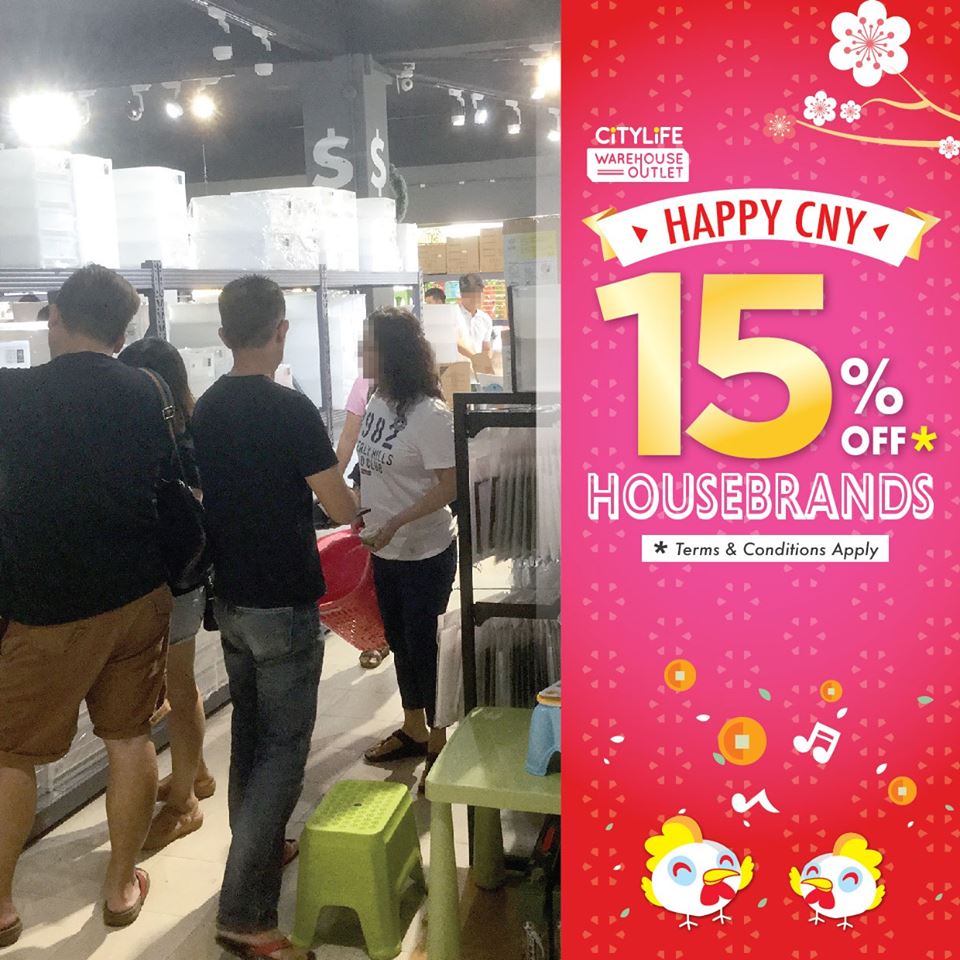 Citylife Warehouse Outlet Singapore Chinese New Year Special Up to 15% Off Promotion ends 27 Jan 2017 | Why Not Deals 9