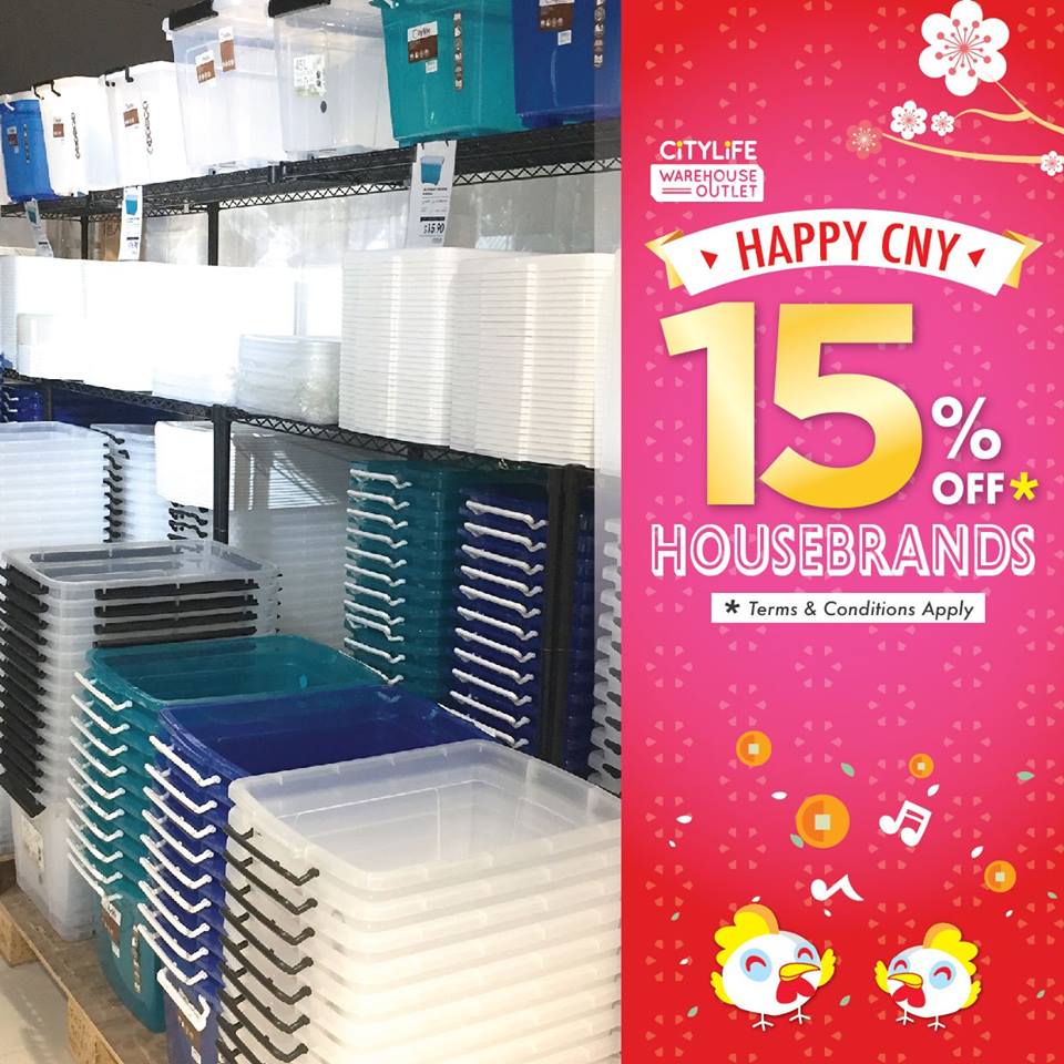 Citylife Warehouse Outlet Singapore Chinese New Year Special Up to 15% Off Promotion ends 27 Jan 2017 | Why Not Deals 2