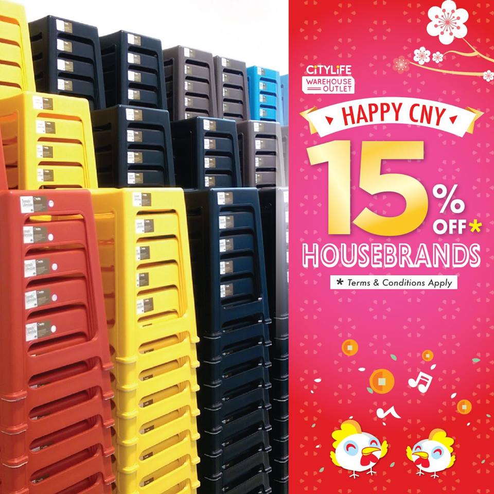 Citylife Warehouse Outlet Singapore Chinese New Year Special Up to 15% Off Promotion ends 27 Jan 2017 | Why Not Deals 3