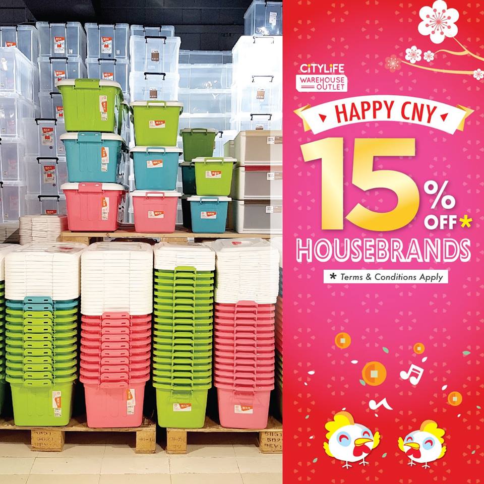 Citylife Warehouse Outlet Singapore Chinese New Year Special Up to 15% Off Promotion ends 27 Jan 2017 | Why Not Deals 4