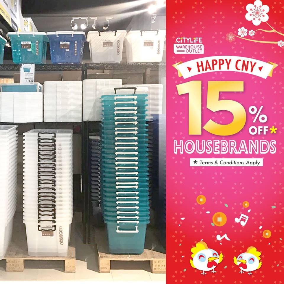 Citylife Warehouse Outlet Singapore Chinese New Year Special Up to 15% Off Promotion ends 27 Jan 2017 | Why Not Deals 5