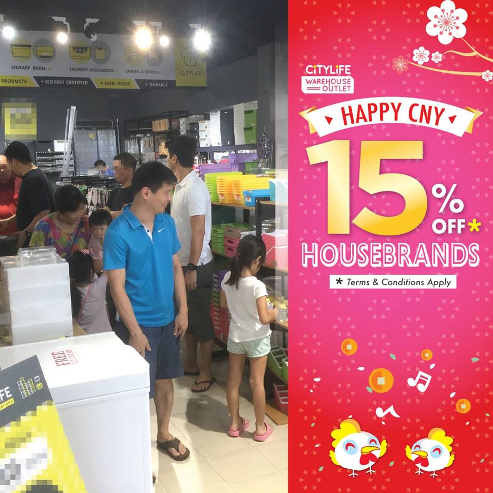 Citylife Warehouse Outlet Singapore Chinese New Year Special Up to 15% Off Promotion ends 27 Jan 2017 | Why Not Deals 6