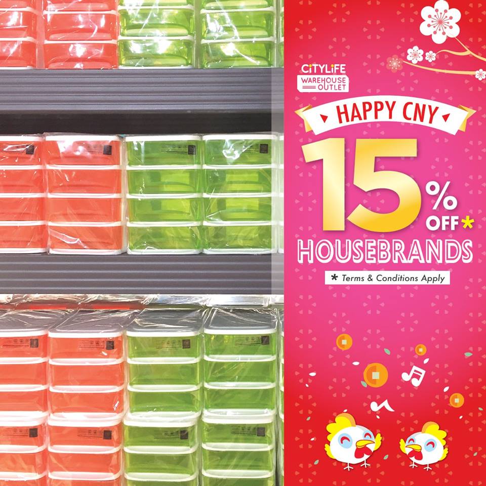 Citylife Warehouse Outlet Singapore Chinese New Year Special Up to 15% Off Promotion ends 27 Jan 2017 | Why Not Deals 7