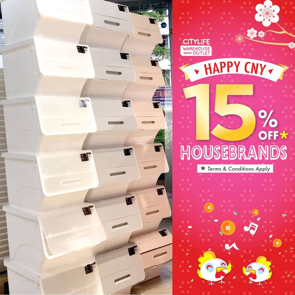Citylife Warehouse Outlet Singapore Chinese New Year Special Up to 15% Off Promotion ends 27 Jan 2017 | Why Not Deals