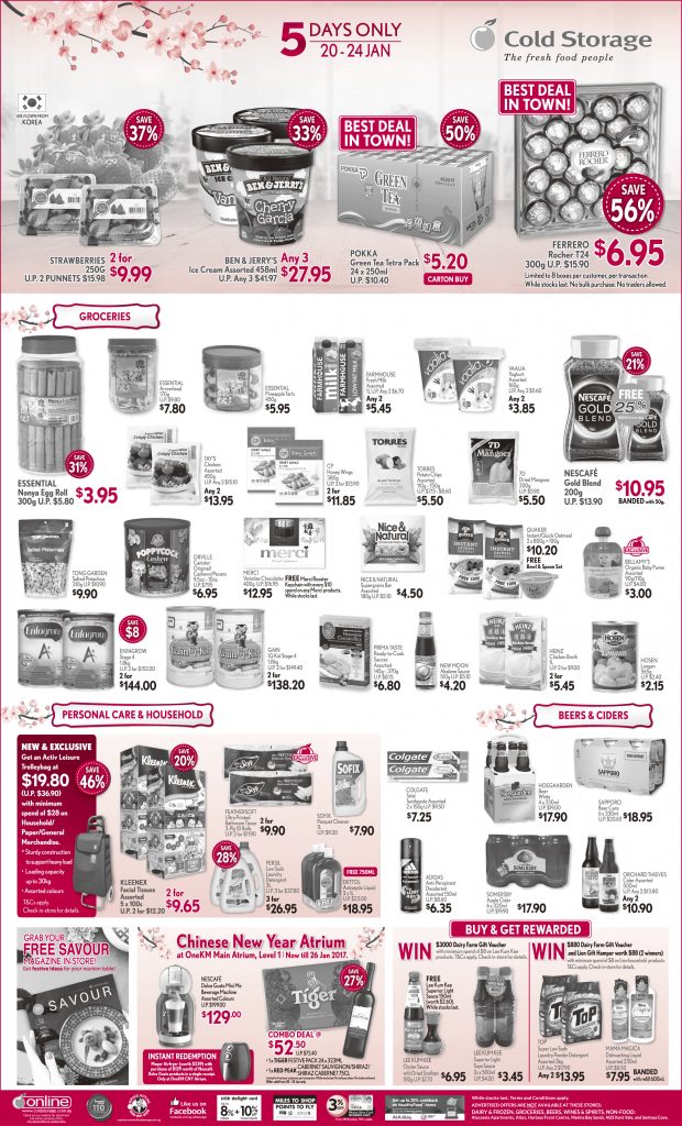 Cold Storage Singapore 5 Days Only Promotion 20-24 Jan 2017 | Why Not Deals