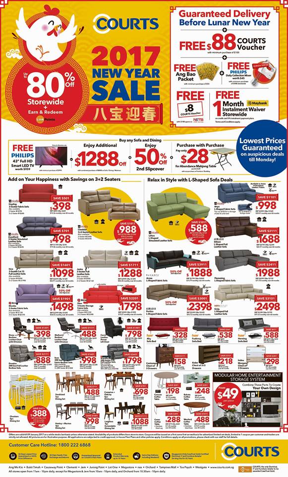 Courts Singapore 2017 New Year Sale Up to 80% Off Promotion ends 9 Jan 2017 | Why Not Deals 2