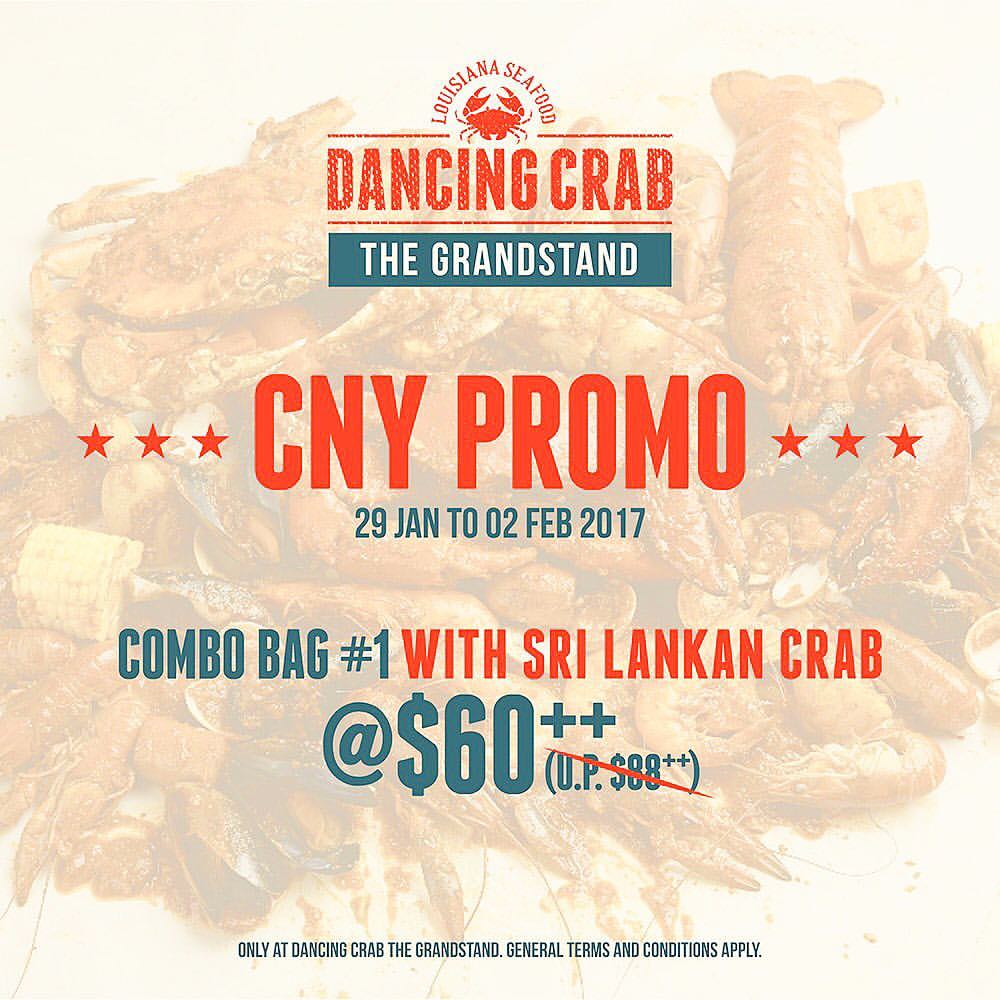 Dancing Crab Singapore CNY Promo Sri Lankan Combo Bags at $60 Promotion 29 Jan 0- | Why Not Deals