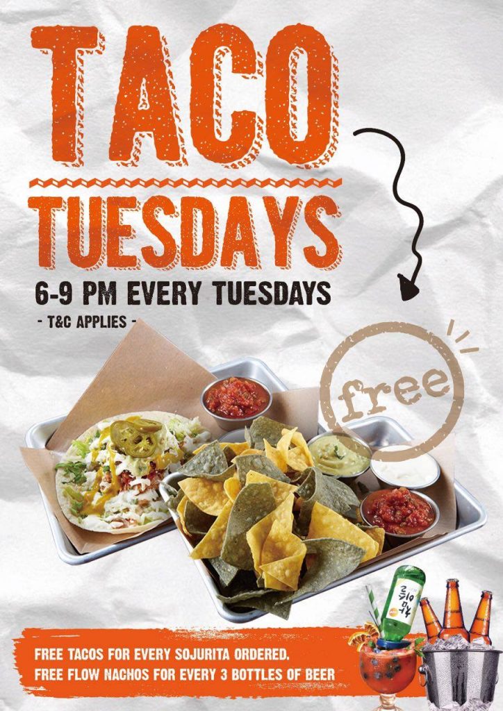 Don't Tell Mama Singapore TACO TUESDAY Free Flow Nachos for Every 3 Bottles of Beer Ordered Promotion | Why Not Deals