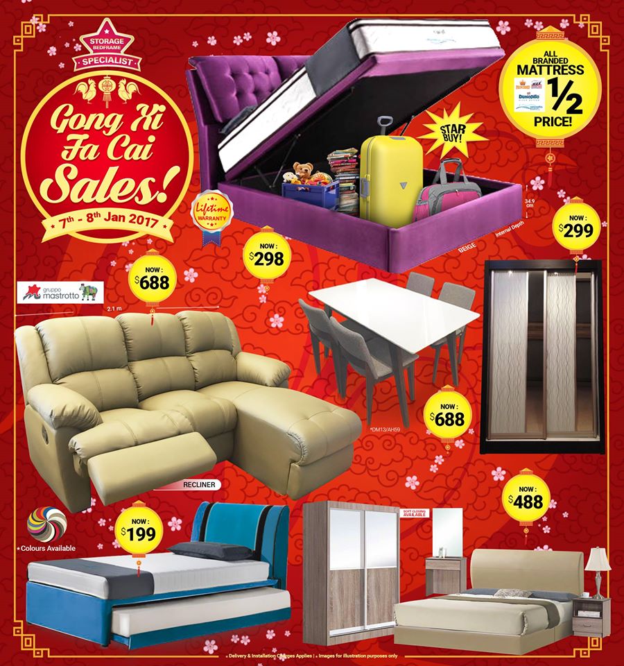 Fullhouse Home Furnishings Singapore Gong Xi Fa Cai Sales Promotion 7-8 Jan 2017 | Why Not Deals