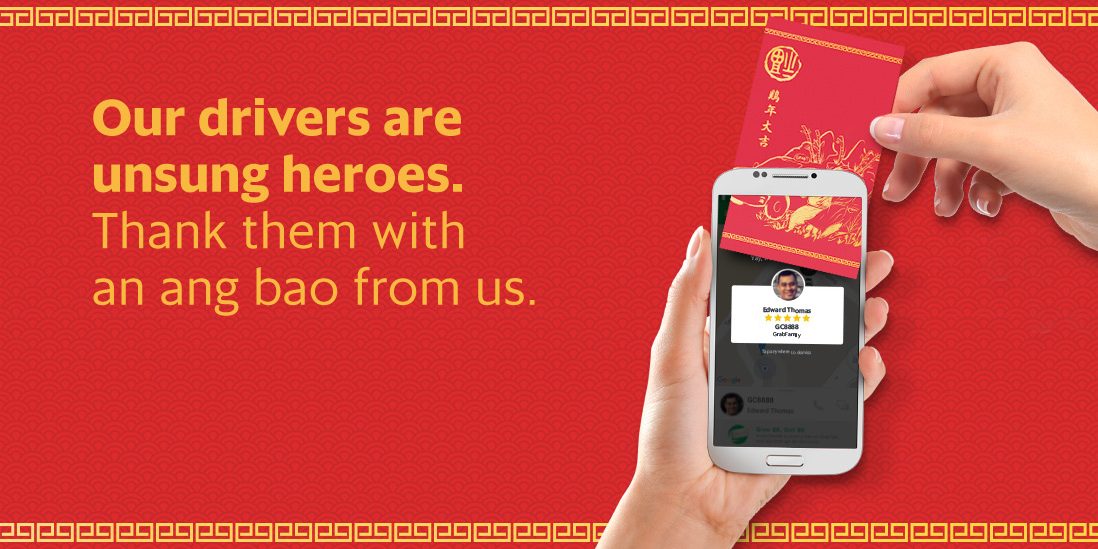 Grab Singapore $8.88 Ang Bao for Grab Drivers Promotion 26-27 Jan 2017