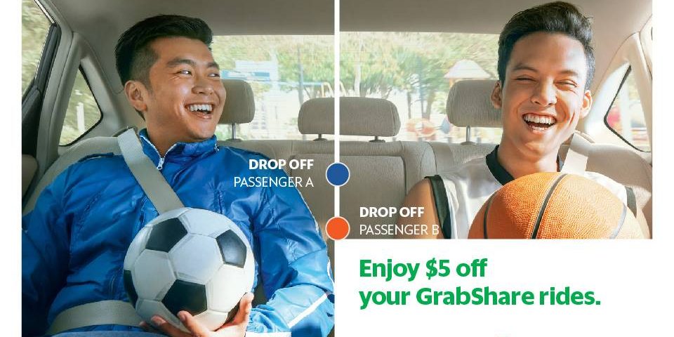 GrabShare Singapore $5 Off Promotion 7am-10pm 5-8 Jan 2017