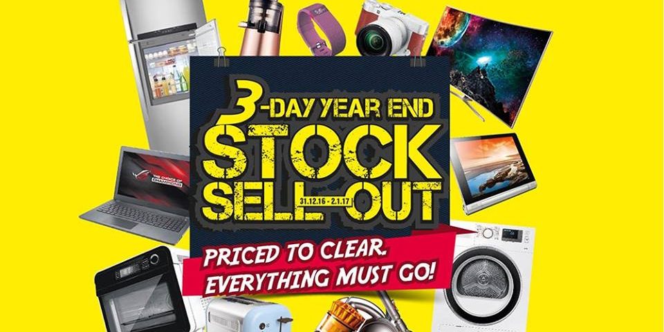 Harvey Norman Singapore 3-Day Year End Stock Sell-out Promotion ends 2 Jan 2017