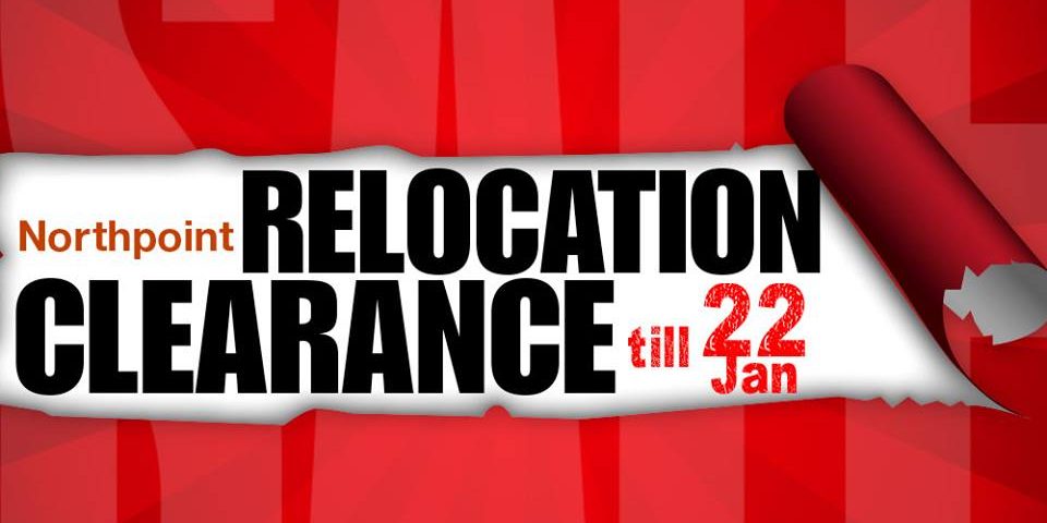 Harvey Norman Singapore Northpoint Relocation Clearance Promotion ends 22 Jan 2017