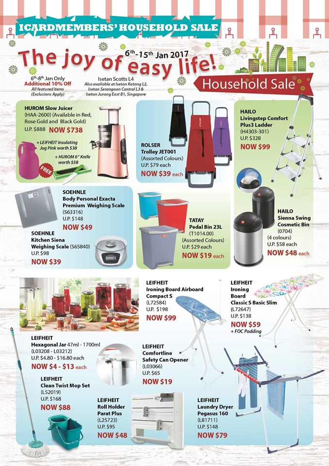 Isetan Singapore Icardmember's Household Sale Receive a $50 Voucher Promotion 6-8 Jan 2017 | Why Not Deals 10
